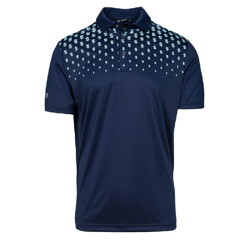 Durable Men's Work ShirtsLevelwear - Men's Seattle Kraken PGA Original Polo (PM62L 003 KRK)