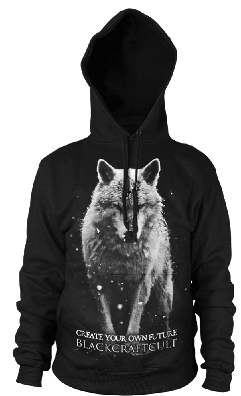 Men's Sweaters with Pockets and ZippersLone Wolf - Hooded Pullover Sweater