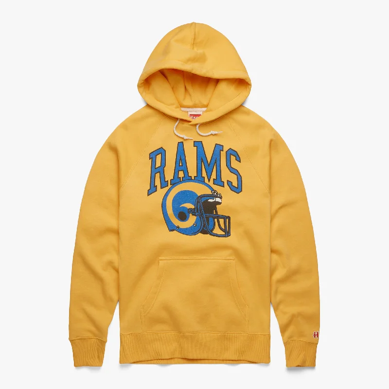 Men's Hoodies with Appliqué DetailsLos Angeles Rams Helmet Retro Hoodie