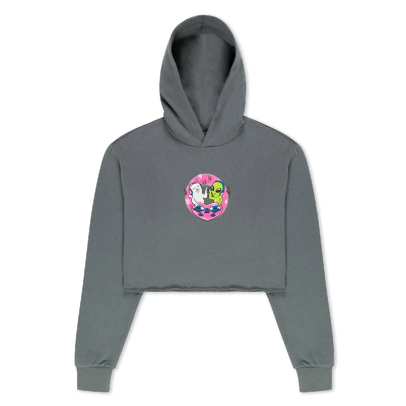 Practical Men's Water-Resistant HoodiesLove Is Ripndip Cropped Hoodie (Charcoal)