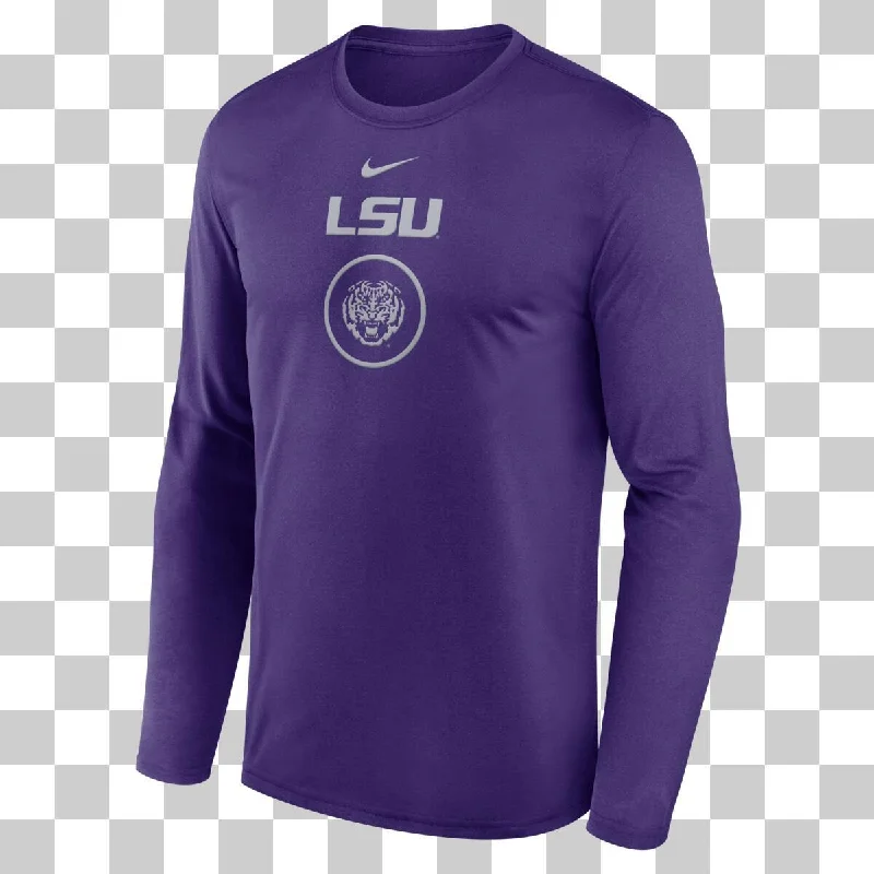 Men's Shirts with Button-Down PocketsLSU Tigers Nike Men's Practice Long-Sleeve T-Shirt 2024