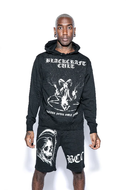 Men's Sweaters with Asymmetrical HemlinesMake Your Own Witchcraft - Hooded Pullover Sweater