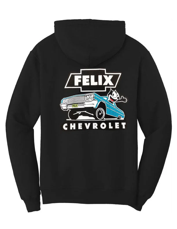 Men's Hoodies with Contrast Fabric Panels1964 Impala Blue Metal Flake Hoodie -$50 --> $39.99