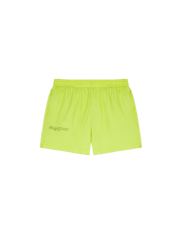 Men's Coats with Relaxed FitsMens Archive Enhanced Degradation Nylon Shorts—lime green