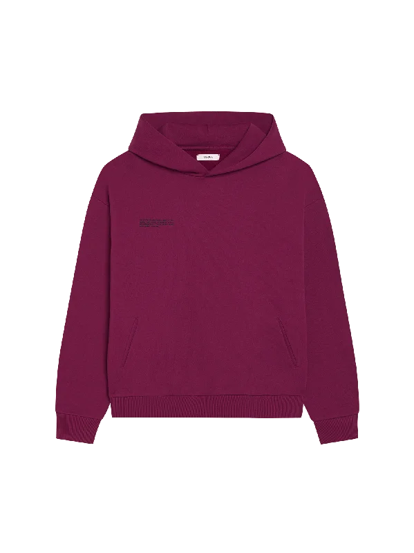 Designer Men's OvercoatsMens Archive 365 Heavyweight Hoodie—plum purple