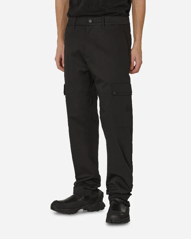 Sustainable Eco-Friendly Men's JeansMatt Black Gabardine Cargo Pants Black