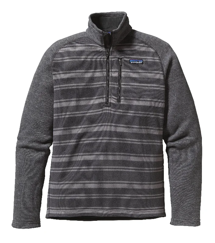 Men's Sweaters with High-Low HemlinesM's Better Sweater®™ Stripe 1/4-Zip