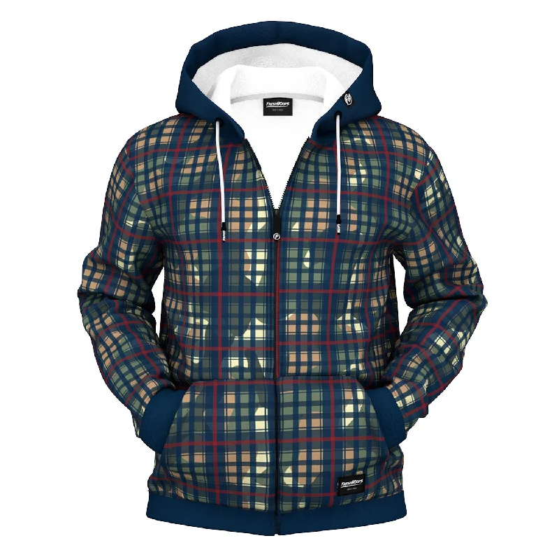 Best Men's Pullover HoodiesMultiplaid Zip Up Hoodie