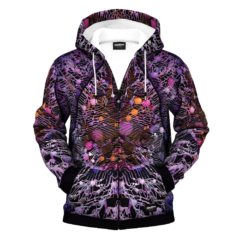 Fashionable Men's Streetwear HoodiesMystical Crystal Zip Up Hoodie