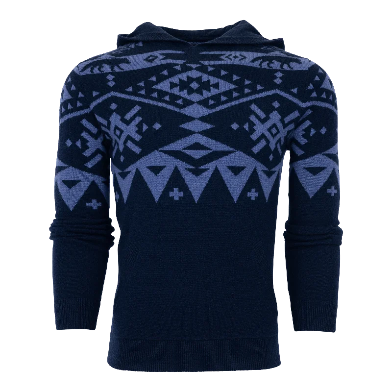 Men's Sweaters with Ribbed CuffsNordic Fair Isle Sweater Hoodie