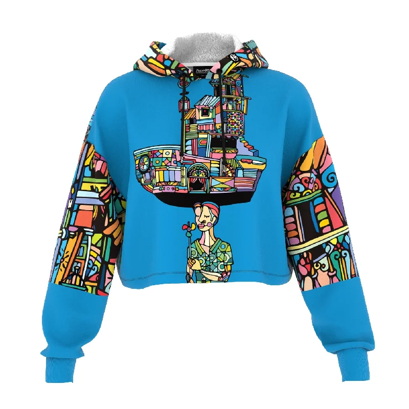 Modern Men's Tech HoodiesOlindo Blue Cropped Hoodie