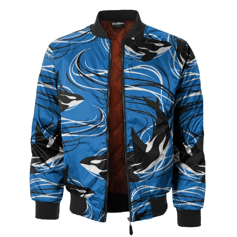 Men's Coats with Hand WarmersOrcas Bomber Jacket