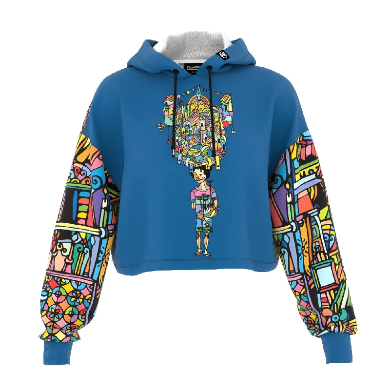 Essential Men's Sports HoodiesPorta Blue Cropped Hoodie