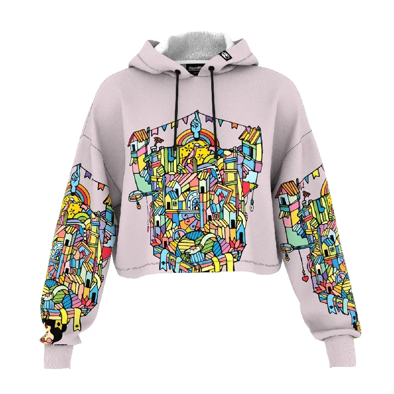 Men's Hoodies for WorkoutPorta Pastel Cropped Hoodie