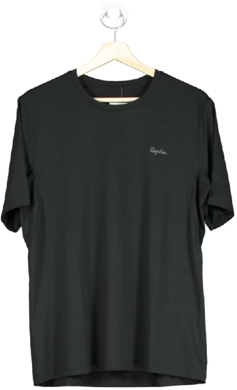 Men's Shirts with Lace-Up HemlinesRapha Black Active T-Shirt Size UK M