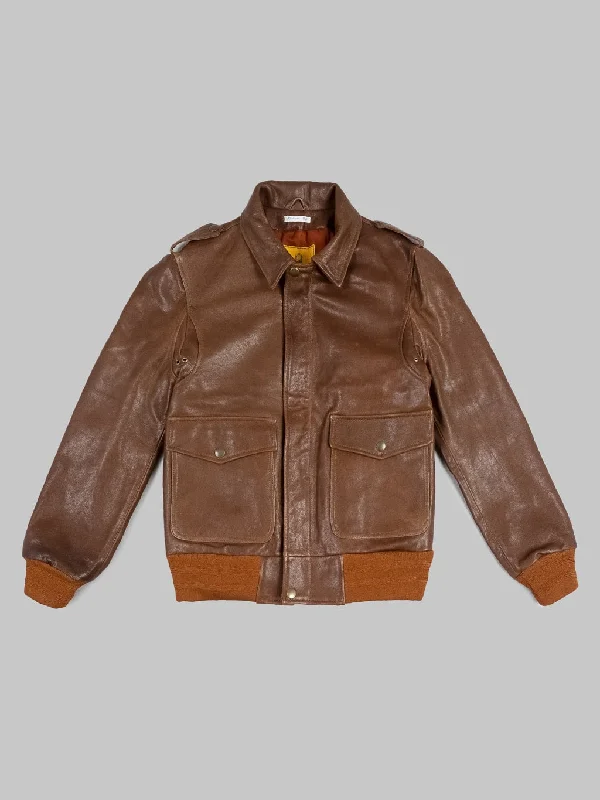 Men's Coats with Adjustable HemsShangri-La Heritage "Don Gentile" A-2 Seal Brown Flight Jacket