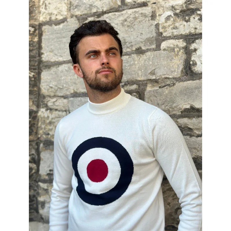 Men's Shirts with Embroidered DesignsSka & Soul - 'Moon' Fine Gauge Knit - Turtle Neck