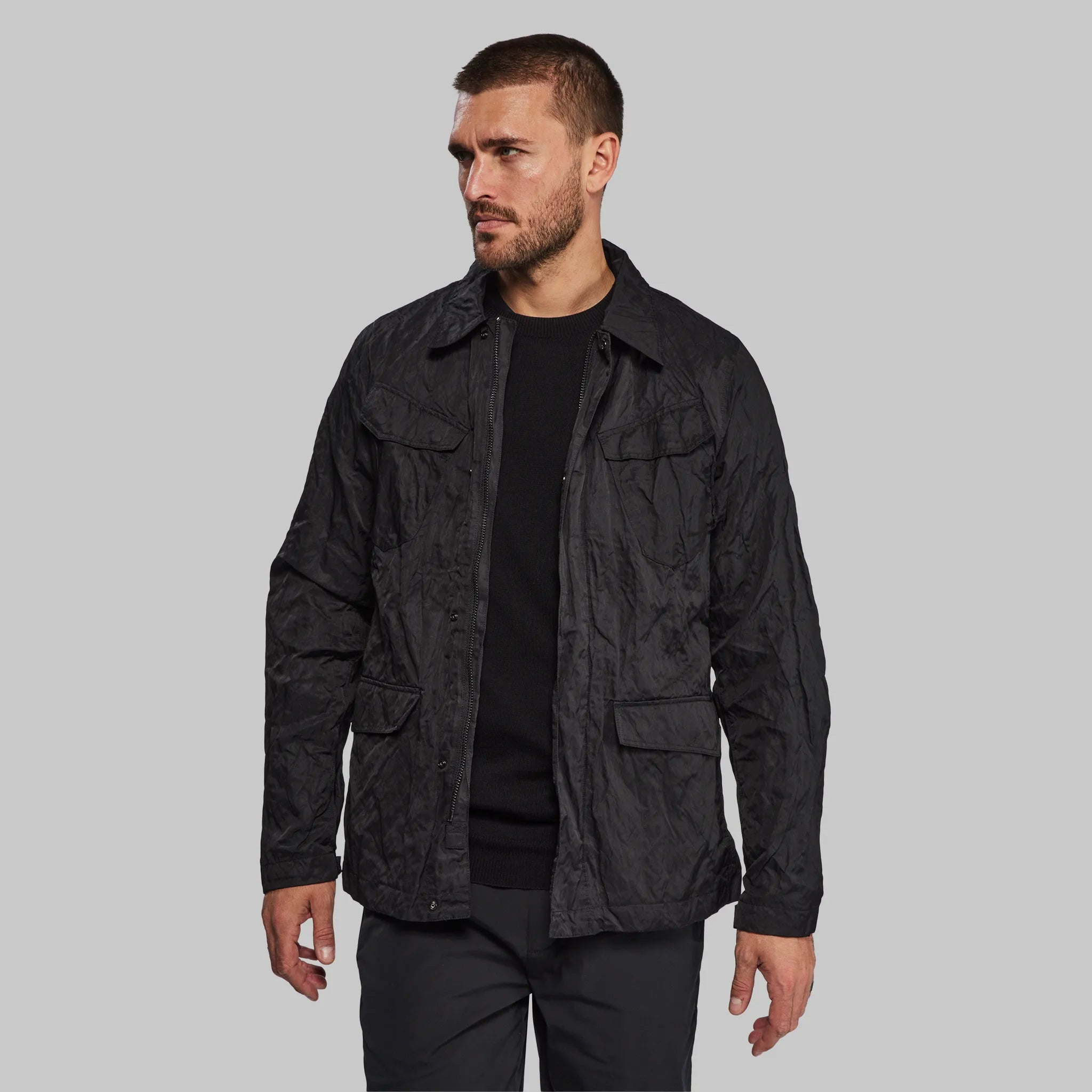 Men's Coats with Flannel LiningSteel Field Jacket. Black edition