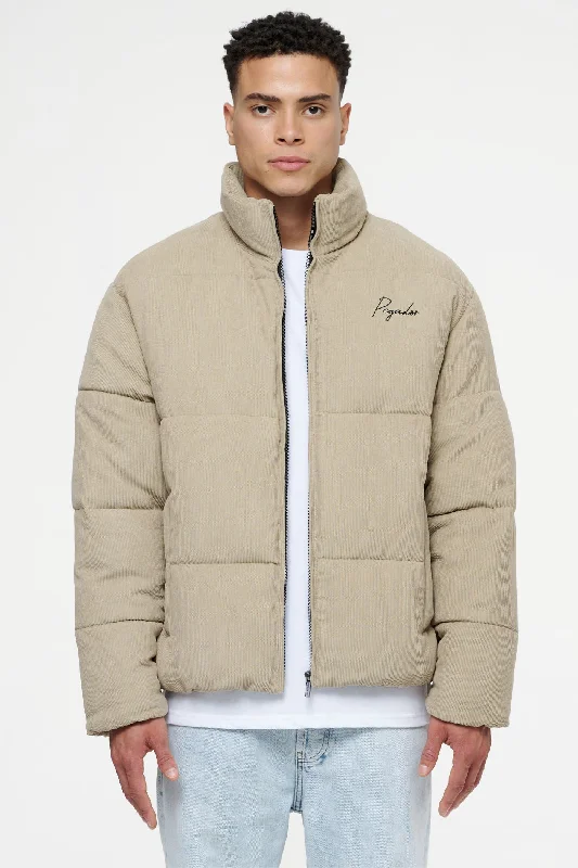 Men's Coats Made in ItalySundre Cord Puffer Jacket Sand