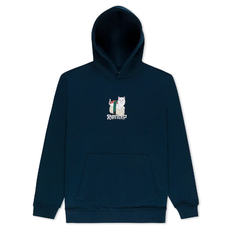 Men's Hoodies with Reinforced StitchingSushi Nerm Hoodie (Navy)