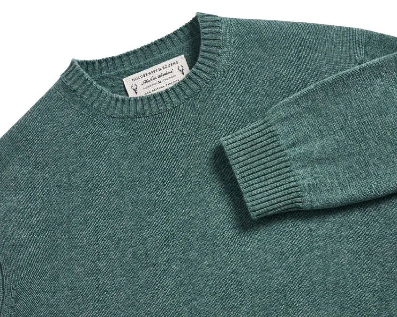 Men's Sweaters with Dropped ShouldersThe Berwick Sweater: Heathered Dark Sage