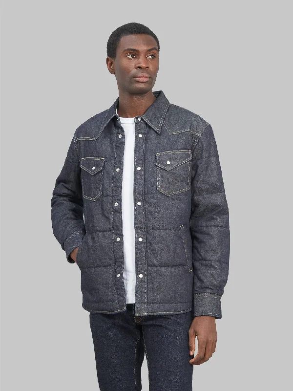 Winter-Ready Men's CoatsThe Flat Head Denim Puffer Jacket