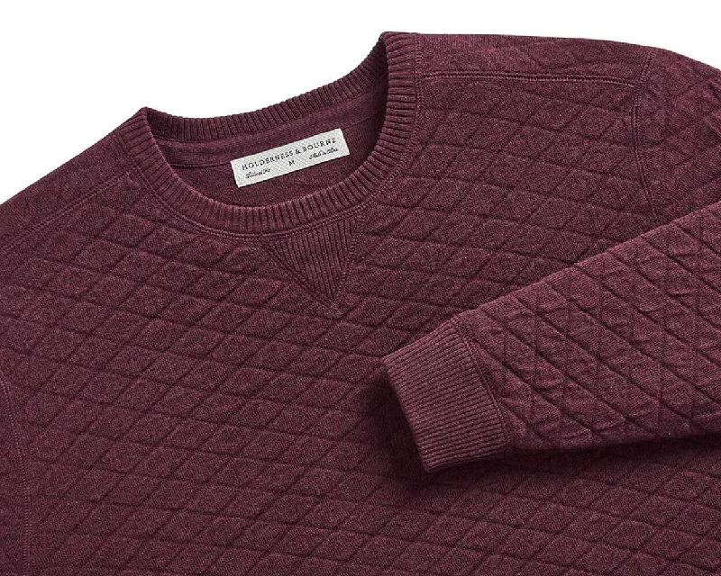 Men's Sweaters with Stand-Up CollarsThe Ward Sweater: Heathered Dark Claret