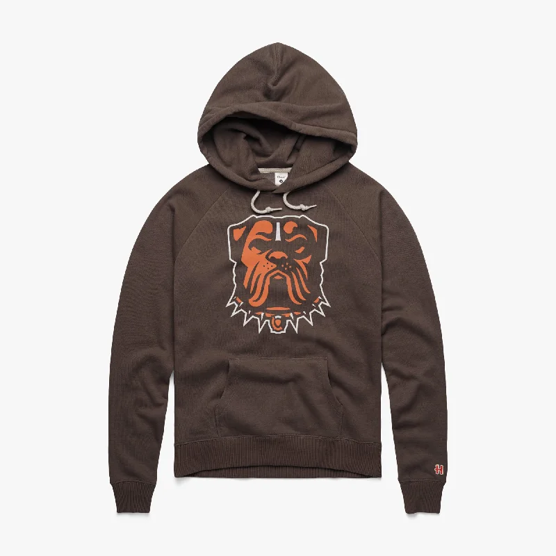 Men's Hoodies with Adjustable HoodsWomen's Cleveland Browns Dog Logo Hoodie