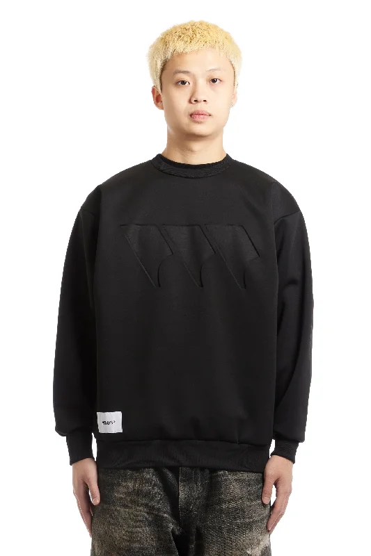 Men's Sweaters for Everyday WearEMBOSSED LOGO SWEATER CUT & SEW 07 SS24