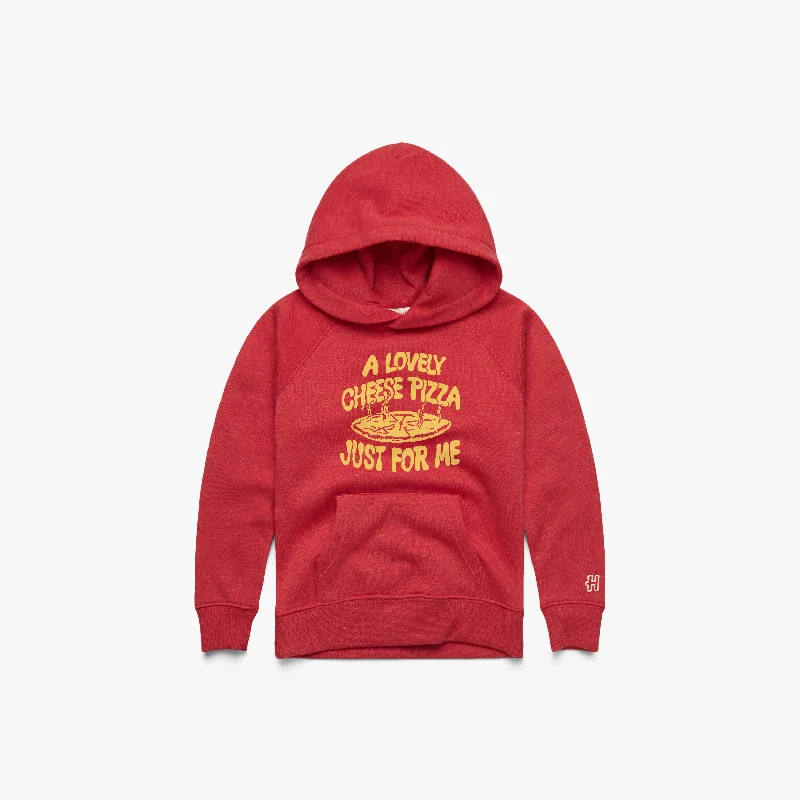 Men's Hoodies with Lined HoodsYouth Cheese Pizza Just For Me Hoodie