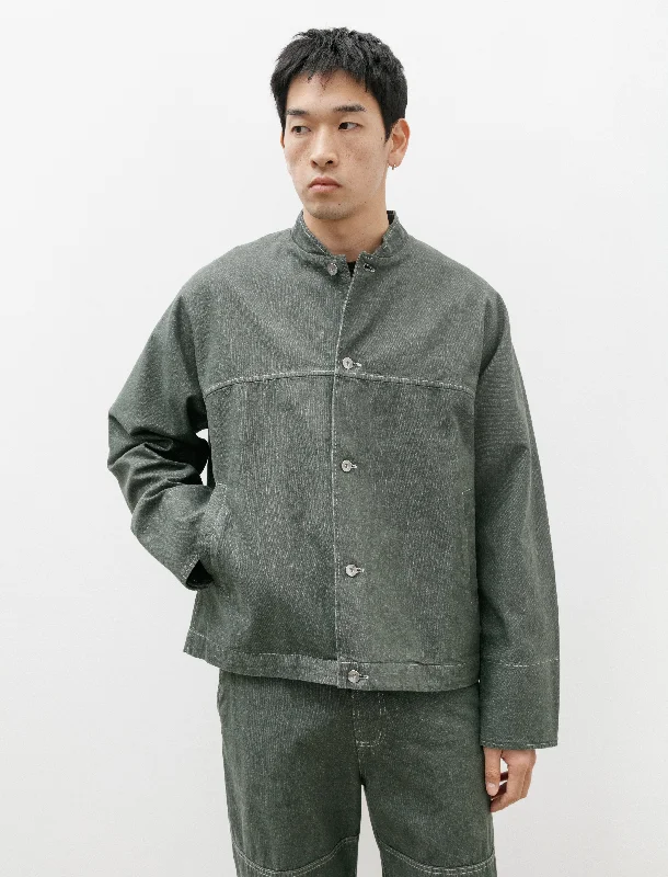 Men's Coats for Snowy WeatherEvo Jacket Stone Washed Denim Green