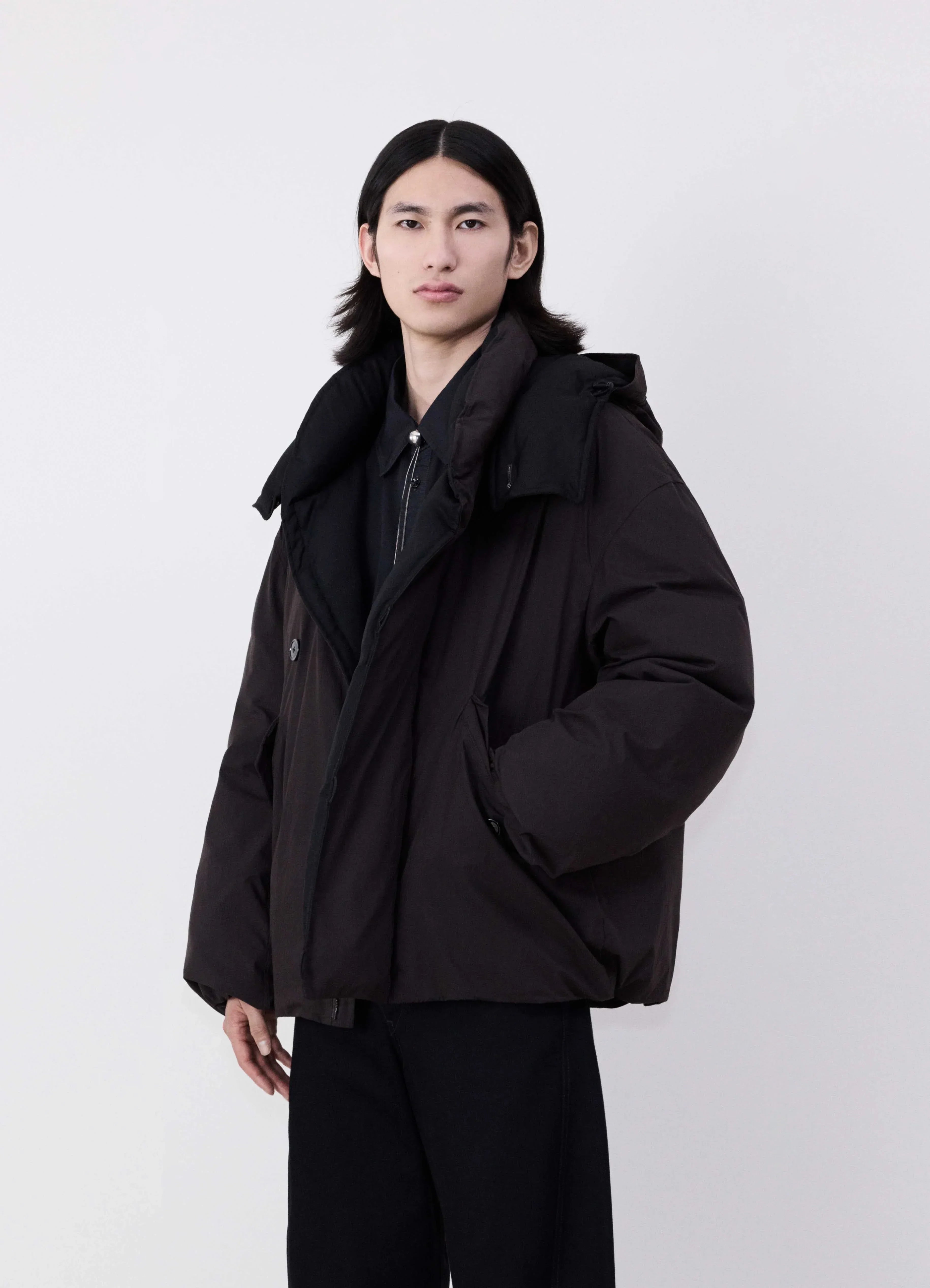 Men's Coats without LiningHOODED PUFFER BLOUSON