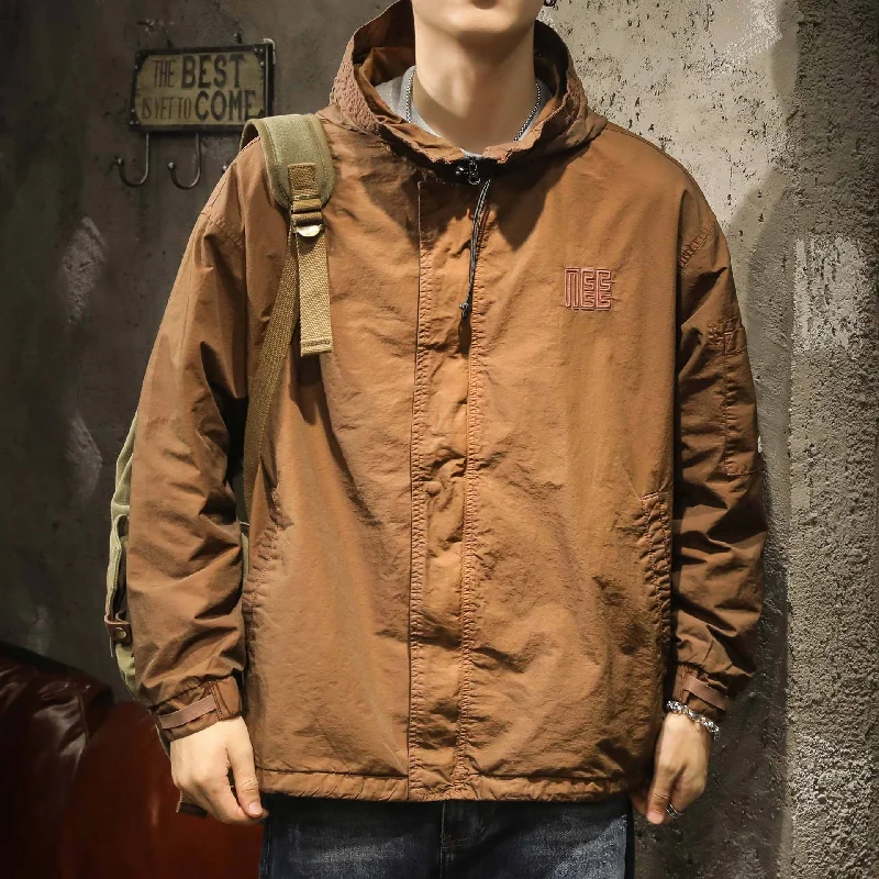 Men's Coats with Vintage Style#SJ-WT1009#戶外工裝連帽外套