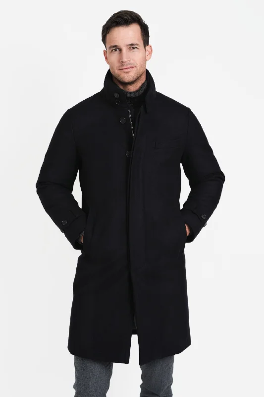 Men's Coats for WalkingWool Topcoat, Black