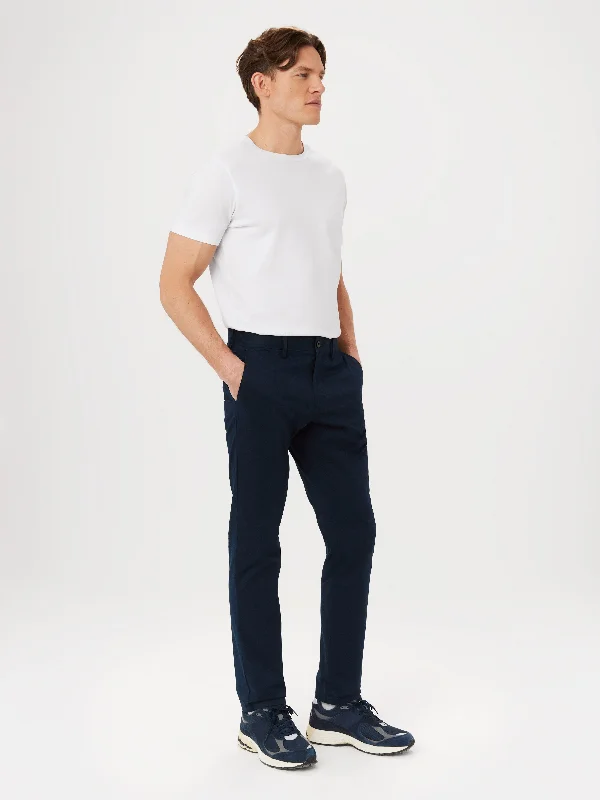 Men's Velcro-Closure Pants for ConvenienceThe Brunswick Slim Chino Pant in Deep Blue