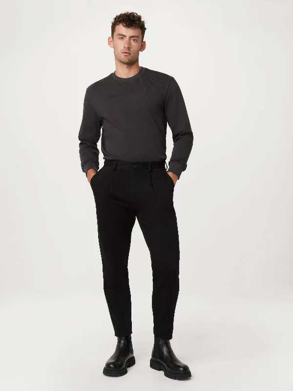 Men's Pants with Side PocketsThe Jamie Pleated Chino Pant in Black