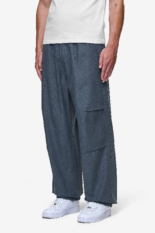 Men's Pants with Button-Down PocketsAshton Parachute Pants Blue Stone