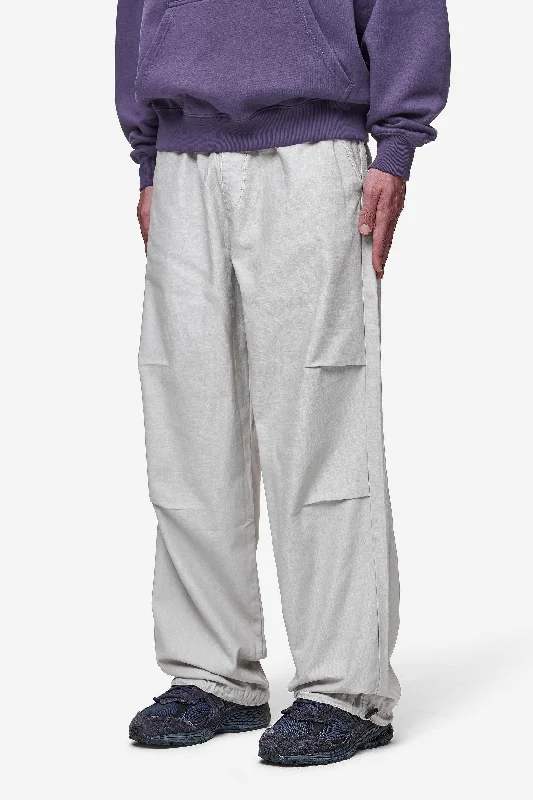 Men's Pants with Turn-Up CuffsAshton Parachute Pants Light Grey