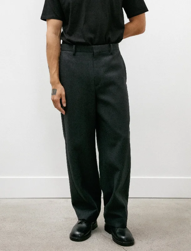 Men's Unique and Designer Bottom Wear for a Statement LookLight Melton Slacks Top Charcoal