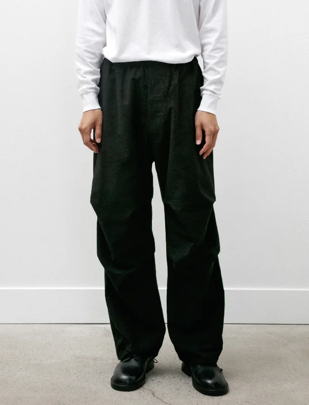 Men's Pants with Contrast WaistbandsMoleskin Knee-Tucked Pants Black