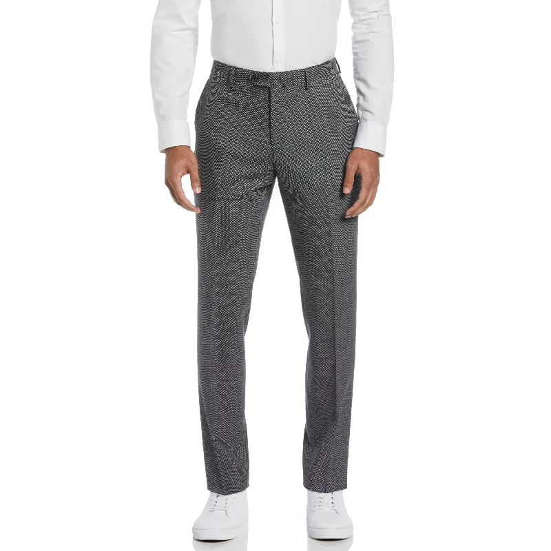 Men's Pants with Button-CuffsSlim Fit Textured Suit Separate Pant