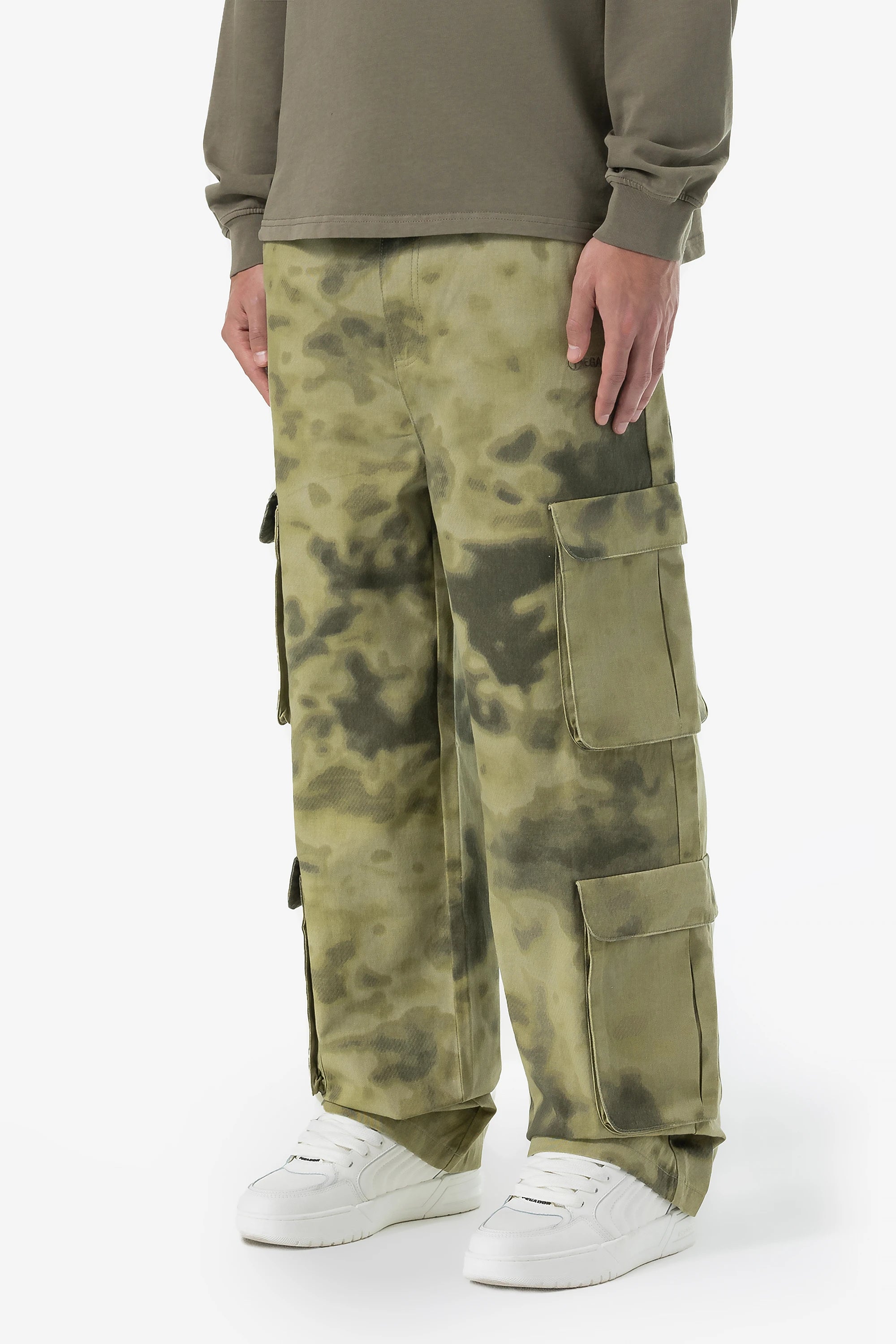 Men's Dress Pants for Special EventsHarmon Wide Cargo Pants Mud Camouflage