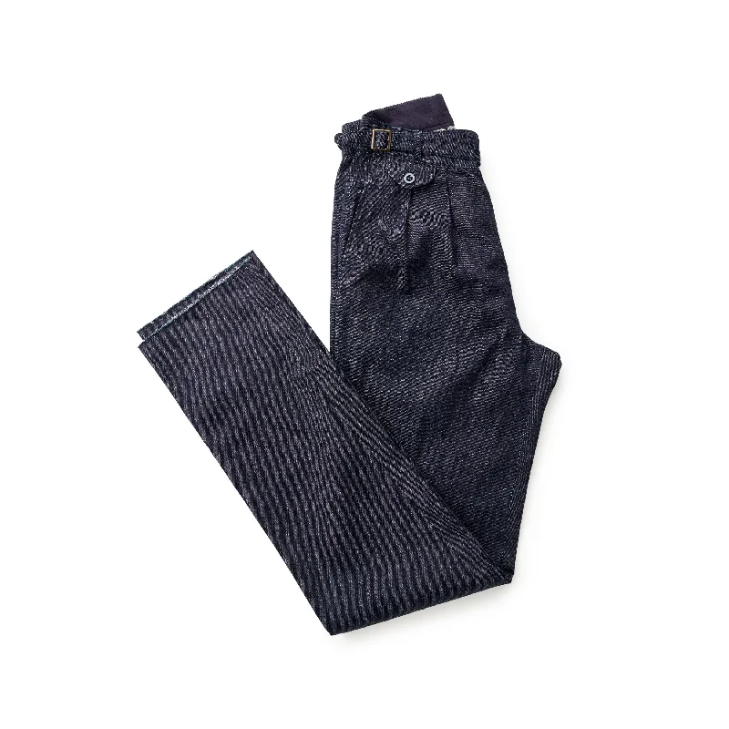 Men's Pants with Stretchable Fabric for FlexibilityKenneth Field Indigo Denim Gurkha III Trousers