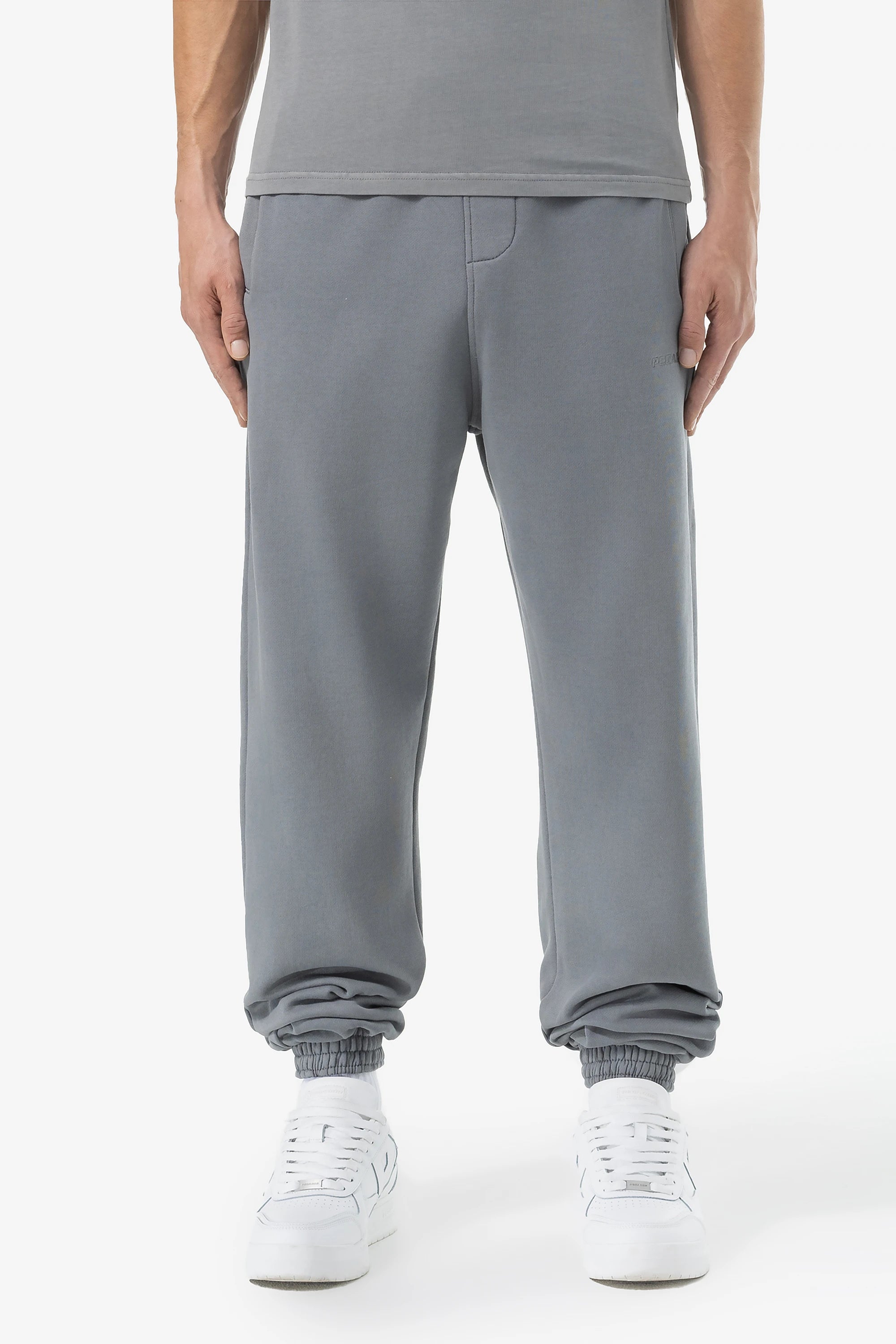 Men's Patterned Pants with PlaidsLogo Heavy Sweat Jogger Vintage Grey Grey