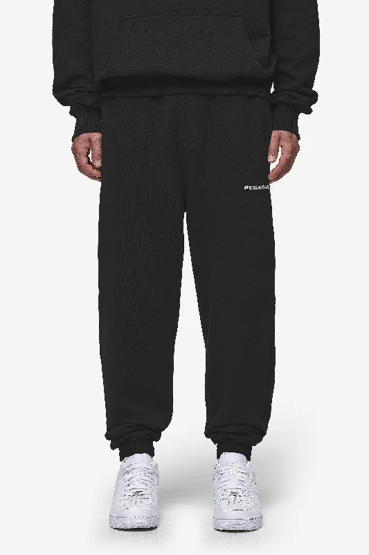 Casual Men's ChinosLogo Heavy Sweat Jogger Washed Black