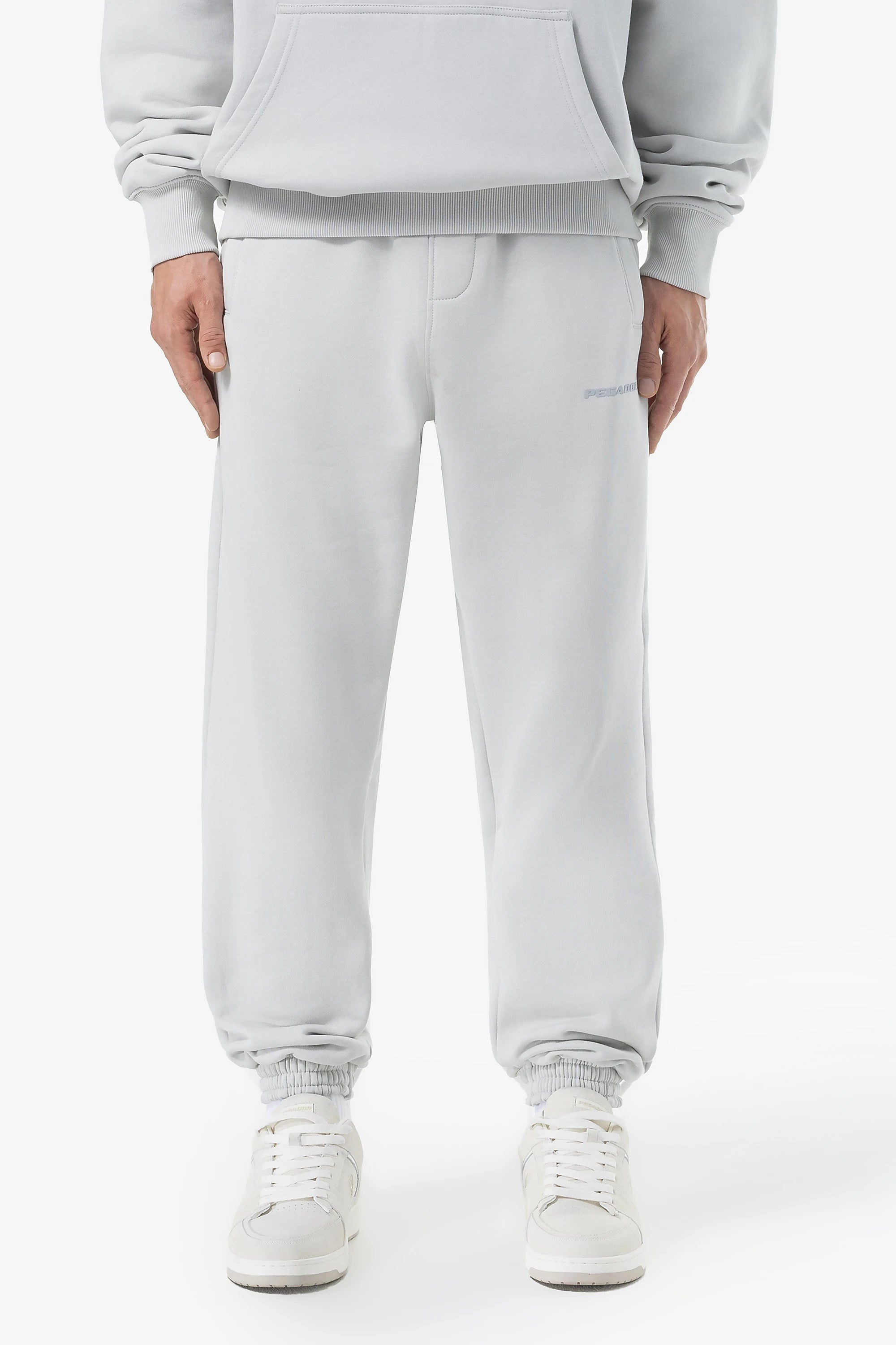 Men's Pants with Slant PocketsLogo Heavy Sweat Jogger Washed Clear Grey Gum