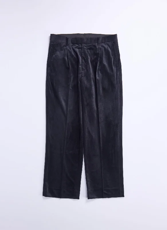 Men's Pants with Button-CuffsMicro Polyester Velour Twill Suit Pants