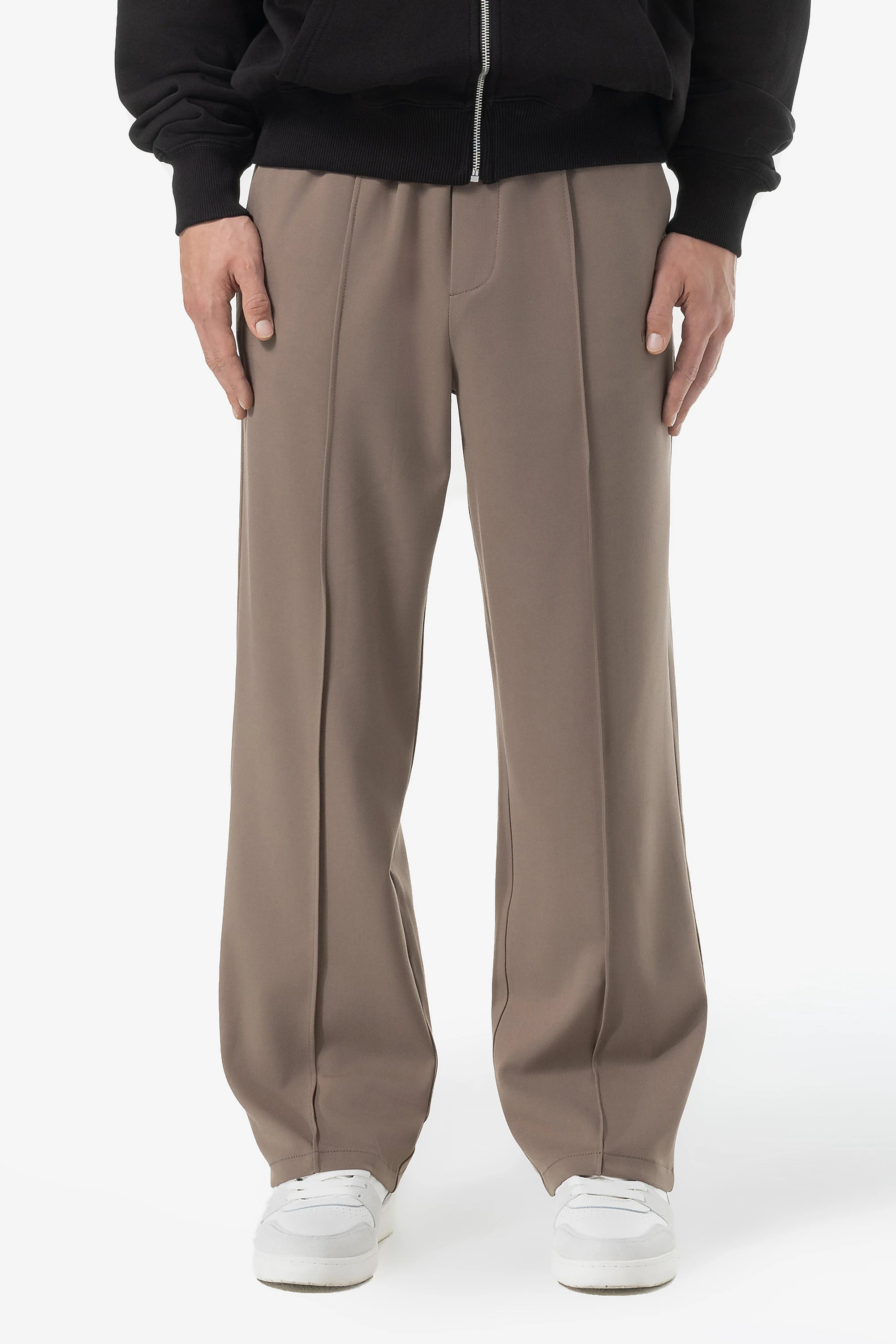 Lightweight Men's Linen PantsMoye Wide Suit Pants Dust Brown