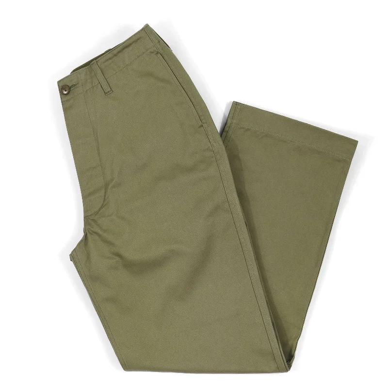 Men's Pants with Belt LoopsNigel Cabourn Green Chino Pants