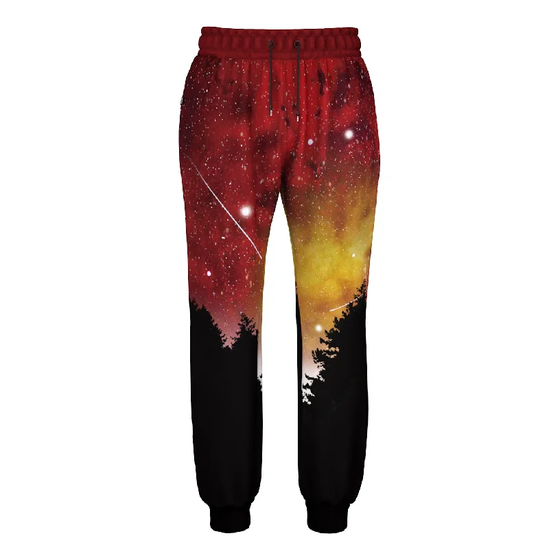 Men's Pants with Patchwork PatternsRed Lights Sweatpants